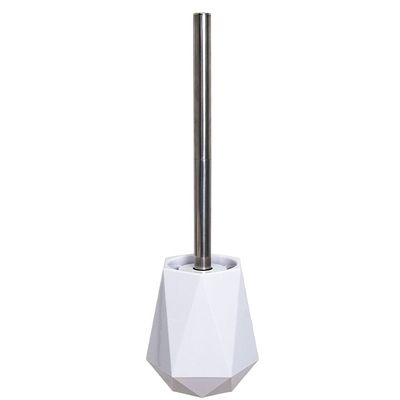 KIZQYN Toilet Brush Wall-Mounted Vertical Toilet Brush Long Handle Holder Toilet Brush Beautifully Designed Bathroom Household Toilet Brush Creative Set Toilet Cleaner Brush (Color : Brass)
