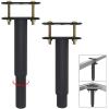 4PCS (10"-17") Adjustable Height Center Support Leg for Bed Frame, Bed Center Slat Heavy Support Leg, Extra Durable Steel Furniture Foot | Suitable for Bed Frame Sofa Furniture Cabine Foot Legs view 1