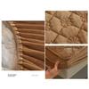 Fitted Sheet Quilted Bed Sheet Velvet Mattress Cover Protector King Queen Full Twin Size with Deep Pocket Up to 12 Inches Soft Warm Breathable (Color : Khaki, Size : 180x220cm) view 2