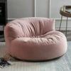 Bean Bag Chair Chenille Bean Bag Cover No Filler Washable Ultra Soft Pouf Ottoman Kids Adults Beanbag Chair Lazy Armchair Couch Floor Seating Living Room Furniture (Color : Light Pink, Size : 100cm view 1