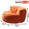 Bean Bag Chair Chenille Bean Bag Cover No Filler Washable Ultra Soft Pouf Ottoman Kids Adults Beanbag Chair Lazy Armchair Couch Floor Seating Living Room Furniture (Color : Light Pink, Size : 100cm view 2