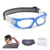SooGree Kids Sport Goggles Glasses,Protective Eyewear Goggles,Eye Safety Glasses,Replaceable to Prescription Lenses Age 8-16 (Blue Frame White Pad) view 1