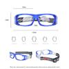 SooGree Kids Sport Goggles Glasses,Protective Eyewear Goggles,Eye Safety Glasses,Replaceable to Prescription Lenses Age 8-16 (Blue Frame White Pad) view 2