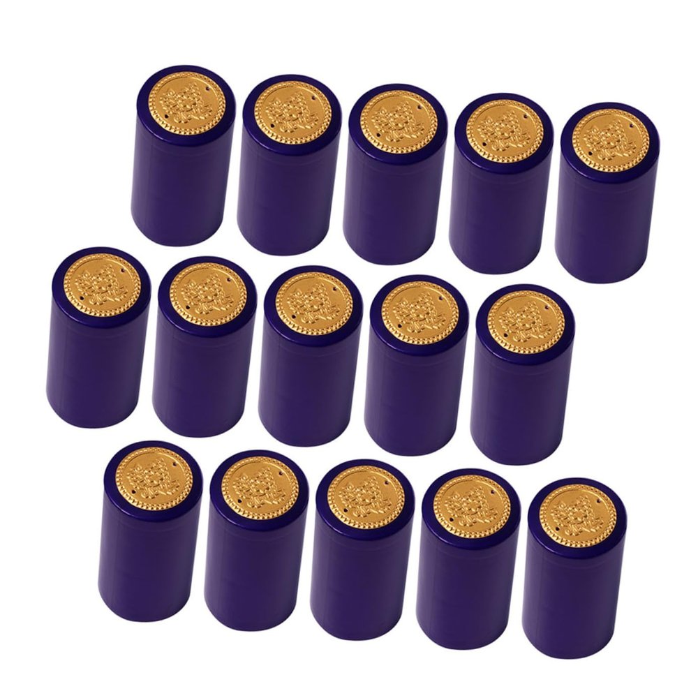 Angoily 200pcs Wine Bottle Seal Shrink Caps Heat Shrink Covers for Red Wine Bottles Flexible and Easy to Use for Home Brewing and Gifting