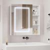 Mepplzian Medicine Cabinets with Light,LED Bathroom Mirror Cabinet with Storage,Mirrored Lighted Medicine Cabinet Wall Mounted,Medicine Cabinets for Bathroom,Botiquin para Bao con Espejo,28X28inch view 1