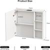 Mepplzian Medicine Cabinets with Light,LED Bathroom Mirror Cabinet with Storage,Mirrored Lighted Medicine Cabinet Wall Mounted,Medicine Cabinets for Bathroom,Botiquin para Bao con Espejo,28X28inch view 2