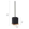 KIZQYN Toilet Brush Square Toilet Brush with Stand Toilet Brush Black Simple Design Toilet Brush Household Bathroom Cleaning No Dead End Toilet Brush Set Toilet Cleaner Brush view 2