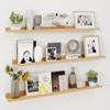 Axeman 48 Inch Floating Shelves with Lip, Set of 3 - Oak - Wall Mounted Shelves for Storage and Display - Engineered Wood - 22 lbs Weight Capacity view 1