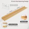 Axeman 48 Inch Floating Shelves with Lip, Set of 3 - Oak - Wall Mounted Shelves for Storage and Display - Engineered Wood - 22 lbs Weight Capacity view 4
