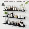 Axeman 36 Inch Floating Shelves | Black Picture Ledge Shelf Set of 3 | Rustic Wood Wall Shelves with Lip | 36" Black Picture Shelf for Wall with Ledge | Photo Shelves view 3