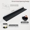 Axeman 36 Inch Floating Shelves | Black Picture Ledge Shelf Set of 3 | Rustic Wood Wall Shelves with Lip | 36" Black Picture Shelf for Wall with Ledge | Photo Shelves view 4