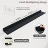 Axeman 48 Inch Floating Shelves | Black Picture Ledge Shelf Set of 3 | Rustic Wood Wall Shelves with Lip | 48" Black Picture Shelf for Wall with Ledge | Photo Shelves view 4