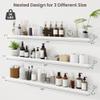 Axeman 48 Inch Floating Shelves | White Picture Ledge Shelf Set of 3 | Rustic Wood Wall Shelves with Lip | 48" White Picture Shelf for Wall with Ledge | Photo Shelves view 3