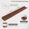 Axeman 48 Inch Floating Shelves | Walnut Picture Ledge Shelf Set of 3 | Rustic Wood Wall Shelves with Lip | 48" Walnut Picture Shelf for Wall with Ledge | Photo Shelves view 4