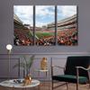 3 Pieces American Soccer Canvas Wall Art, Cincinnati Sport Stadium Art Print for Wall Decor, Football Paul Brown Stadium Posters Gift for Men Boys Room Wall Decorations Framed Ready to Hang 28x42 in view 2