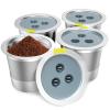 Reusable K Cups Compatible with Ninja Coffee Maker,Stainless Steel 4 Pack Reusable Coffee Pods,Permanent K Cups Coffee Filters Fit for Ninja CFP201 CFP 300 CFP305 CFP400 (4Pack) view 1