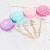 3Pcs Fake Lollipop Christmas Candy Model Prop Wool Felt Simulation Food Ornament for Xmas Tree, Wedding Party Photo Prop view 3