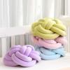 Altsuceser DIY Knot Pillow Round Ball Cushion Sofa Lumbar Pillow Chair Back Cushion Throw Pillow Decoration Blue view 3