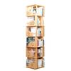 360  Rotation Kids Bookshelf Solid Wood Bookcase with Letter Baffle, Home Kindergarten Early Education Center Picture Book Display Shelf (Size : 6 Tier) view 1