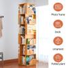 360  Rotation Kids Bookshelf Solid Wood Bookcase with Letter Baffle, Home Kindergarten Early Education Center Picture Book Display Shelf (Size : 6 Tier) view 3
