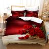 Albideyaa 3D Floral Comforter Cover Set for Kids Adult King Size Turquoise Flowers Gold Leaves Duvet Cover Bedding Set Women Girls Plant Print White Quilt Cover Set with 2Pillowcase view 3