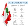 Calculay Lebanese Flag Beach Towel-Quick Dry Super Absorbent Soft Bath Towel for Swimming/Camping/Beach/Yoga/Gym/Travel Sports Gym TowelOne Size view 3