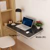 Aigoss Wall Mounted Table Folding Floating Laptop Desk Fold Down Desk Folding Dining Table Laundry Table Foldable Wall Shelf Computer Desks Workstations (Color : Black, Size : L70xW40cm/L20xW16in) view 3