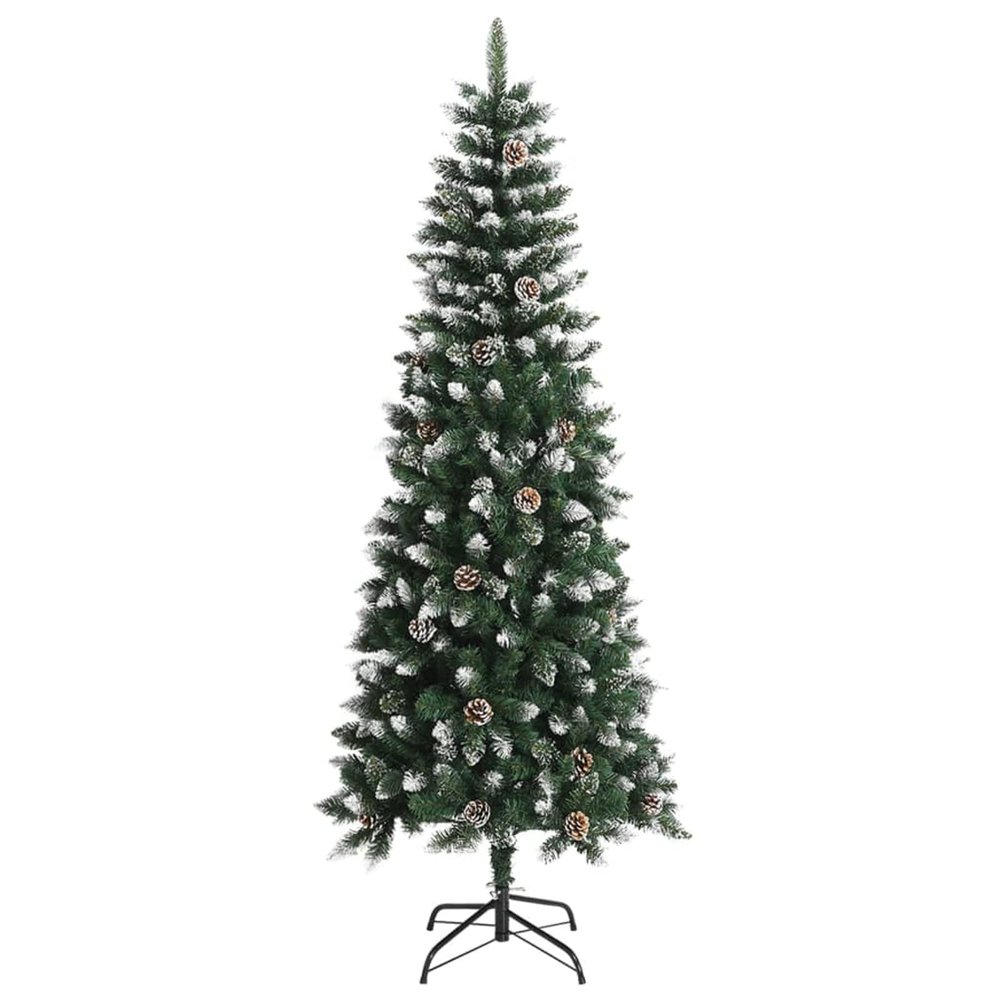Gecheer Large Collapsible Christmas Tree, Green PVC Steel Cone-shaped 82.7 Inch for Indoor Outdoor Living Room