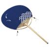 Zerodeko Decorative Handheld Fan Japanese Style Double-Sided Embroidery Elegant Circular Design for Dance and Home view 1