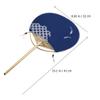 Zerodeko Decorative Handheld Fan Japanese Style Double-Sided Embroidery Elegant Circular Design for Dance and Home view 3