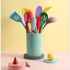 12-Piece Colorful Silicone Kitchenware Set Non-Stick Pan Cooking Spatula Spoon Wooden Handle Box High Temperature Resistance view 4