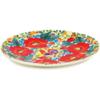Polmedia Polish Pottery Dessert Plate UNIKAT - Red Sunset Meadow Pattern Handmade in Boleslawiec Poland + Certificate of Authenticity view 2