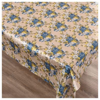 MUYUNXI Velvet Fabric Flower Print Ice Flower Velvet Cloth is Used for Home Decoration Sofas 145cm Wide Sold by The Meter(Color:Royal Blue)