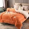 Pealihuy Thick Lamb Velvet Fabric Winter Quilt, Bedding Winter Quilt Snowflake Velvet Quilt Thickened Warmth Lamb Velvet Winter Quilt Double-Sided Fleece,Grey,150x200cm -3.5G view 3