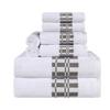 8-Piece White Color Fluffy and Quick Drying Cotton Bath Towels 30" Wide X 52" Long, 500 - 699 GSM, Machine Washable, Strong and Soft Ultra-Absorbent | All Season Pretty Ivory Shade Durable & Comfy view 1