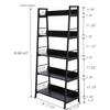 Himimi 5 Shelf Ladder Bookcase,Black Bookshelf Industrial Standing Shelf for Bathroom,Bedroom, Living Room view 2