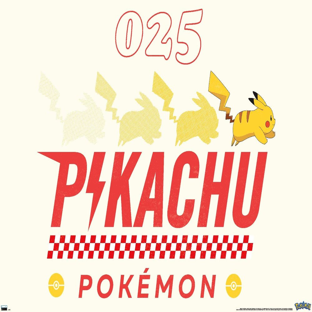Trends International Pokmon - Pikachu Nostalgia Wall Poster, 34L x 22.4W, Premium Unframed Version