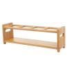 NOLITOY Kitchen Wooden Storage Rack for Condiments Spice Bottle Organizer Convenient Handles for Storing Sauces Jelly Jars and Medicine Bottles Keeps Kitchen Tidy and Organized view 1
