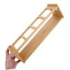 NOLITOY Kitchen Wooden Storage Rack for Condiments Spice Bottle Organizer Convenient Handles for Storing Sauces Jelly Jars and Medicine Bottles Keeps Kitchen Tidy and Organized view 3