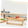 NOLITOY Kitchen Wooden Storage Rack for Condiments Spice Bottle Organizer Convenient Handles for Storing Sauces Jelly Jars and Medicine Bottles Keeps Kitchen Tidy and Organized view 4
