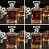 Custom Crystal Decanter Set - 7 pc Luxury Carson Decanter, Personalized Product view 3