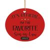 2022 Son in Law Ornament Its Official Im The Favorite Son in Law Birthday Christmas Wedding Ideas for Him 3 inch Round Ceramic Tree Decor view 1