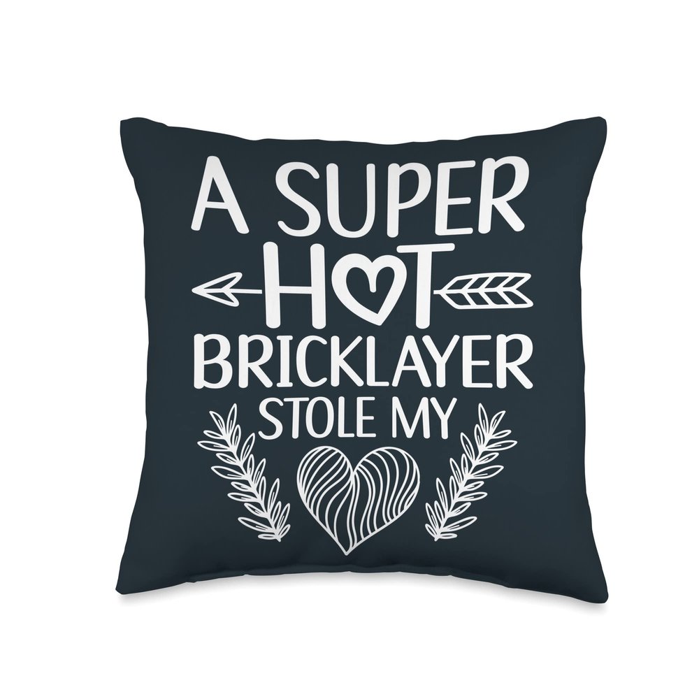 Brick Layer Union Bricklayer Girlfriend Bricklayer Wife Throw Pillow
