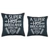 Brick Layer Union Bricklayer Girlfriend Bricklayer Wife Throw Pillow view 3
