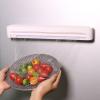 Cling Film Cutter Dispenser, Magnetic Refillable Plastic Wrap Dispenser With Cutter Food Dispensers,Suitable For Kitchen Fresh Fruit And Vegetable Packaging view 1