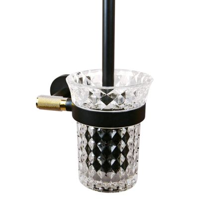 KIZQYN Toilet Brush Frosted Toilet Bowl Brush Holder Set Glass Cup All-Round Cleaning Toilet Non-Perforated Toilet Cleaning Brush (Wall-Mounted) Toilet Cleaner Brush