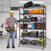 6 Tier Metal Shelving Unit 2100Lb Capacity Adjustable Shelves for Storage, Heavy Duty Wire Shelf with Wheels & Feet 48" L18" W72" H Layered Storage Rack for Restaurant Garage Pantry Kitchen Basement view 1