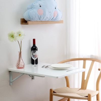 Heavy Duty Drop Down Table White Wall Mounted Table Fold Down Kitchen Laundry Folding Table Collapsible Wood Foldable Desk Space Saving For Dining, Room, Study, Kitchen, Dinner, Bar ( Size : L31inchxW