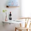 Heavy Duty Drop Down Table White Wall Mounted Table Fold Down Kitchen Laundry Folding Table Collapsible Wood Foldable Desk Space Saving For Dining, Room, Study, Kitchen, Dinner, Bar ( Size : L31inchxW view 1