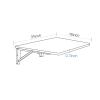 Heavy Duty Drop Down Table White Wall Mounted Table Fold Down Kitchen Laundry Folding Table Collapsible Wood Foldable Desk Space Saving For Dining, Room, Study, Kitchen, Dinner, Bar ( Size : L31inchxW view 2